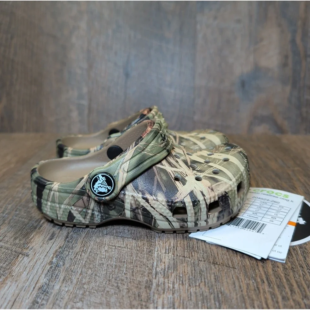 Crocs Classic Realtree Clog Toddler Baby Size C 7 Green Brown Camouflage Camo